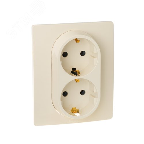 ETIKA Розетка 2X2К+З винтыСЛНК