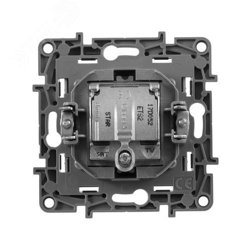 Розетка двойная TV+SAT тип звезда алюминий ETIKA 4