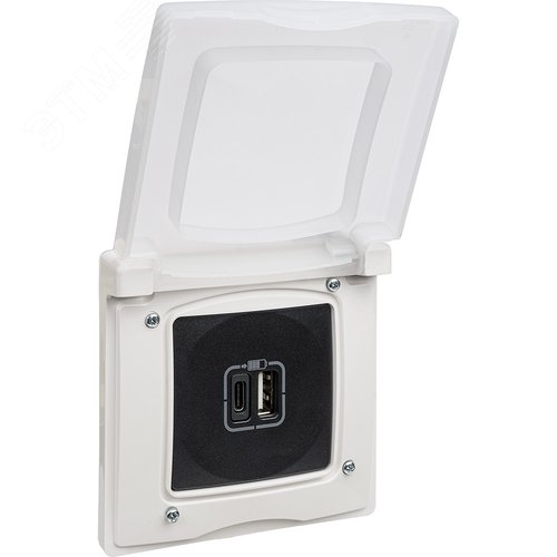 Рамка 1-местная с защитной крышкой IP44 белый ETIKA - IEK (ИЭК)