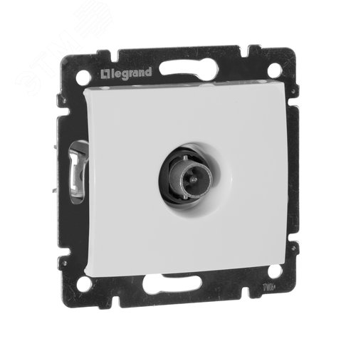 Розетка TV оконечная белый VALENA