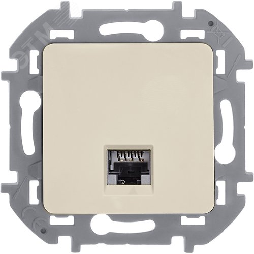 Розетка компьютерная RJ45 категория 6 UTP слоновая кость INSPIRIA - фото 4