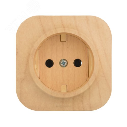 Розетка 1-местная для открытой установки без заземления без защитных шторок 16А дерево QUTEO 3
