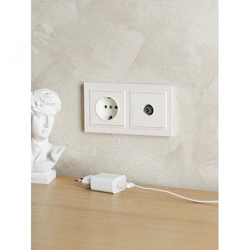 BRITE Рамка 2 поста IP44 РУ-2-БрЖ-44 жемчуг - фото 6