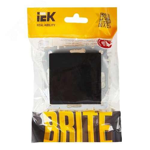 BRITE Выключатель одноклавишный 10А ВС10-1-0-БрЧ черный - фото 6