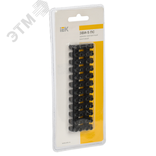 Зажим винтовой ЗВИ-5 1.5-4.0мм.кв 2шт не подде    рживает горение черный 2