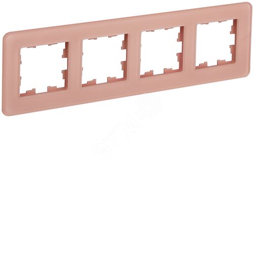 BRITE Рамка 4 поста РУ-4-2-Бр стекло дым. RE IEK - фото 2