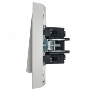 BRITE Выключатель двухклавишный 10А в сборе ВСР10-2-0-БрБ белый - фото 7