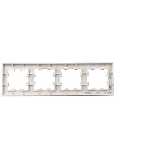 BRITE Рамка 4 поста РУ-4-2-Бр стекло розовый матовый IEK - фото 4