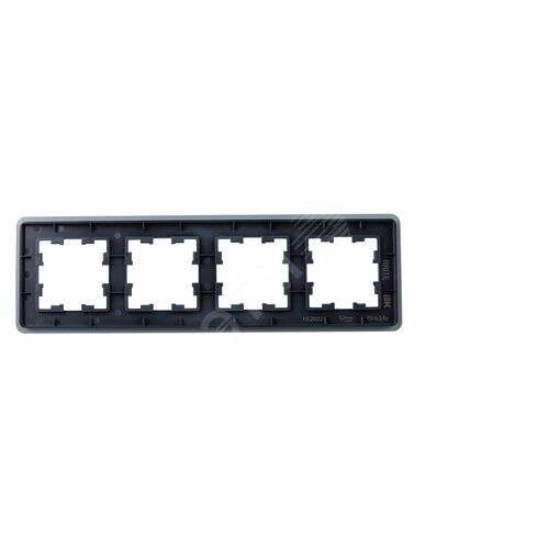 BRITE Рамка 4 поста РУ-4-2-Бр стекло графит RE IEK - фото 4
