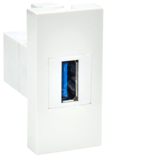 PRIMER РКЮ-10-00-П Розетка USB A 3.0 (1 модуль) белая IEK - фото 2