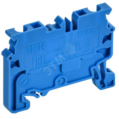ARMAFIX Клемма пружинная CX2.5 BU 2,5мм2 проходная синяя IEK - фото 3