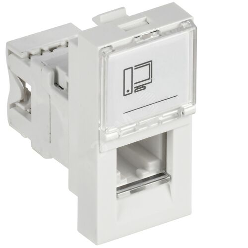 PRIMER РКИ-10-00-П-6 Розетка компьютерная RJ45 UTP кат.6 (1 модуль) белая IEK - фото 2