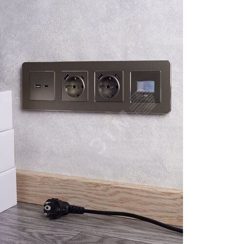 BRITE Рамка 4 поста РУ-4-1-Бр металл латунь RE IEK - фото 6