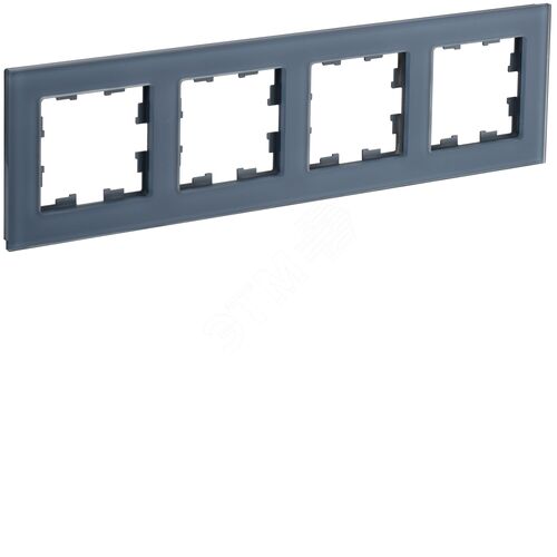 BRITE Рамка 4 поста РУ-4-2-Бр стекло маренго матовый IEK - фото 2