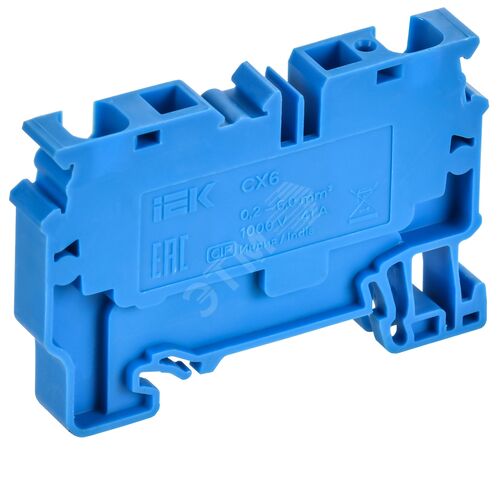 ARMAFIX Клемма пружинная CX6 BU 6мм2 проходная синяя IEK - фото 3