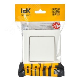 BRITE Выключатель одноклавишный 10А в сборе ВСР10-1-0-БрБ белый - фото 2
