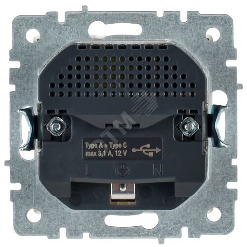 BRITE Розетка с заземлением с защитными шторками 16А с USB A+C 18Вт РЮш11-1-БрБ белый - фото 4
