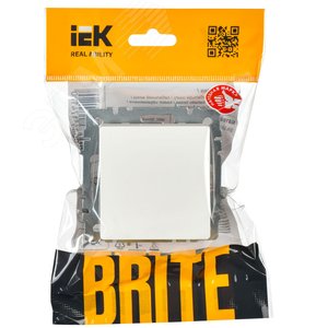 BRITE Выключатель одноклавишный 10А ВС10-1-0-БрБ белый - фото 2
