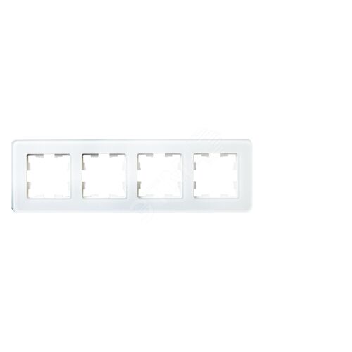 BRITE Рамка 4 поста РУ-4-2-Бр стекло белый RE IEK - фото 3
