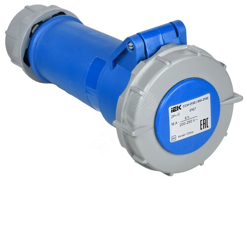Розетка переносная ССИ-2132 16А-6ч 220В 2P+PE IP67 - фото 2