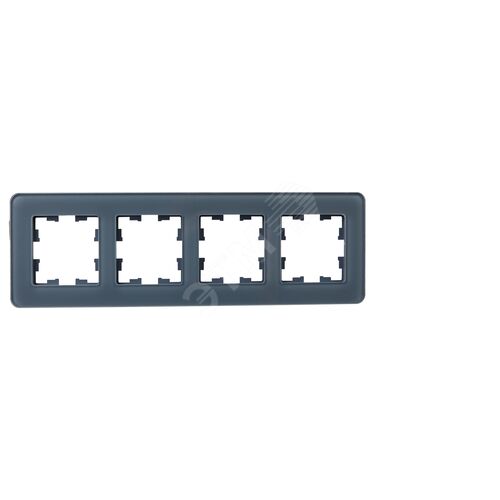 BRITE Рамка 4 поста РУ-4-2-Бр стекло графит RE IEK - фото 3