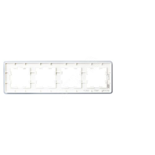 BRITE Рамка 4 поста РУ-4-2-Бр стекло белый RE IEK - фото 4
