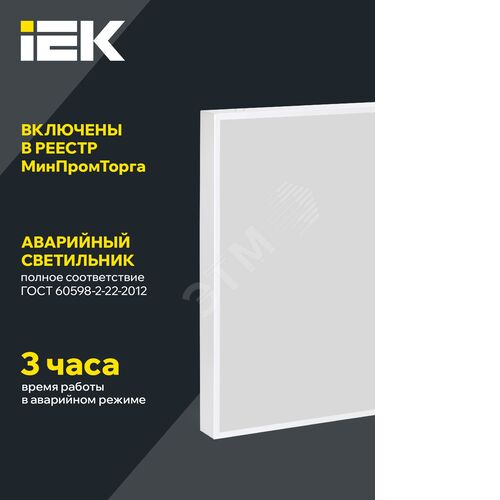 PRO Светильник ДВО 1001A 30Вт 3000К пр. БАП 3ч  | LTP-DVO0-1001A-30-30-K01 | IEK - фото 5