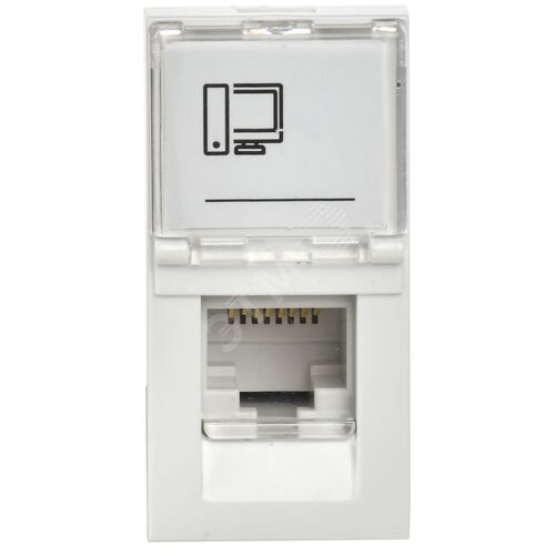 PRIMER РКИ-10-00-П-6 Розетка компьютерная RJ45 UTP кат.6 (1 модуль) белая IEK - фото 3