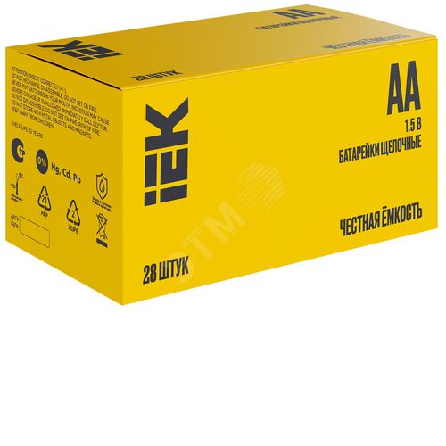 Батарейка щелочная Alkaline LR06/AA (28/бокс) IEK - фото 2