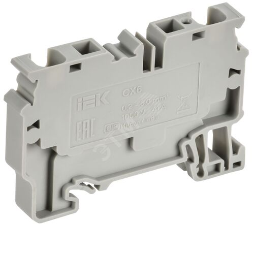 ARMAFIX Клемма пружинная CX6 6мм2 проходная серая IEK - фото 3