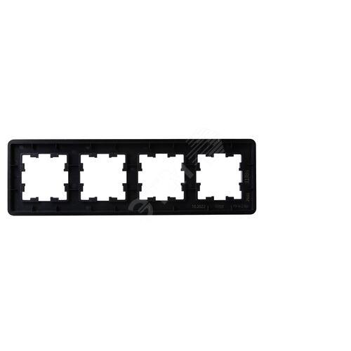 BRITE Рамка 4 поста РУ-4-2-Бр стекло черный RE IEK - фото 4