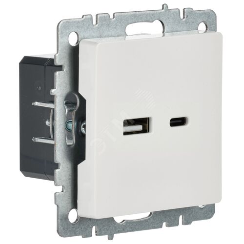 BRITE Розетка USB A+C 18Вт РЮ11-1-БрБ белый - фото 5