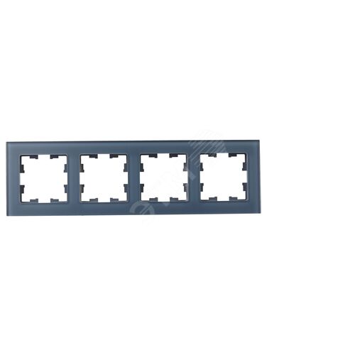 BRITE Рамка 4 поста РУ-4-2-Бр стекло маренго матовый IEK - фото 3