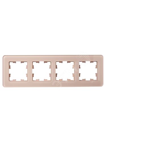 BRITE Рамка 4 поста РУ-4-2-Бр стекло дым. RE IEK - фото 3