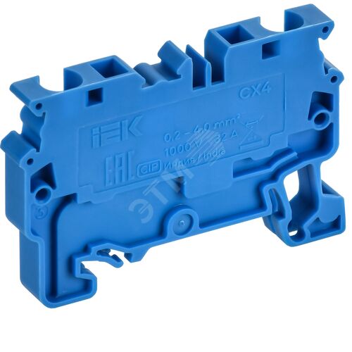 ARMAFIX Клемма пружинная CX4 BU 4мм2 проходная синяя IEK - фото 3