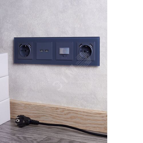 BRITE Рамка 4 поста РУ-4-2-Бр стекло маренго матовый IEK - фото 6
