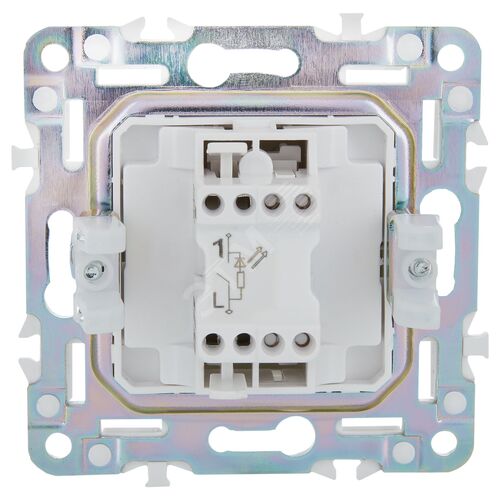 SKANDY Выключатель 1-клавишный с индикацией 10А SK-V07G графит IEK - фото 4