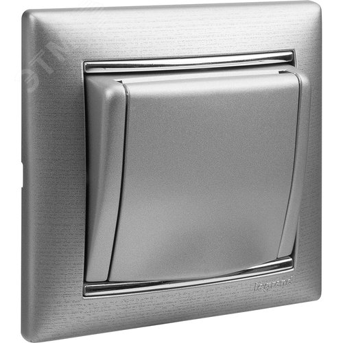 VALENA Рамка 1 пост матовый алюминий (770331) 2