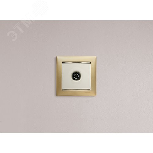 Розетка TV тип звезда слоновая кость VALENA 4