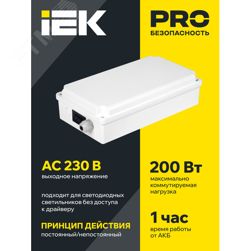 Блок аварийного питания БАП200-1,0 универсальный для LED IP65 - фото 2