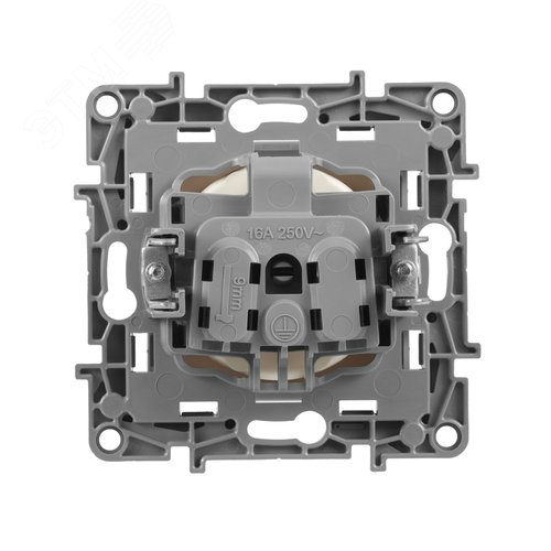 Розетка 1-местная без заземления без защитных шторок 16А слоновая кость ETIKA 6