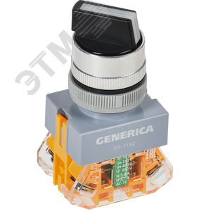 Переключатель D7-11X2 2 полож. 1з+1р черный GENERIC - IEK (ИЭК)