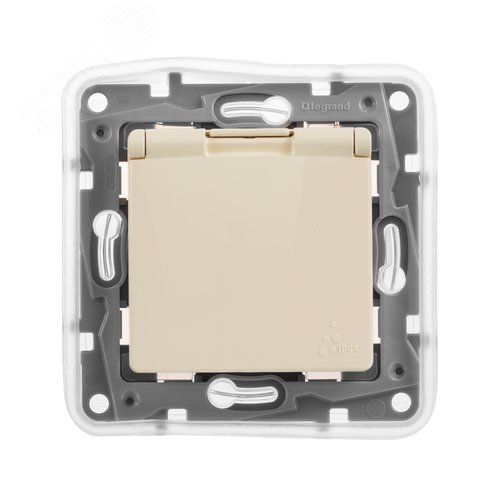 ETIKA Розетка 2К+З IP 44 с крышк. с/ш автоматическ 4