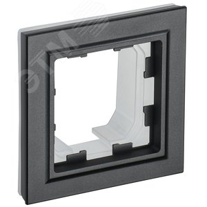 BRITE Рамка 1 пост IP44 РУ-1-БрЧ-44 черный - IEK (ИЭК)