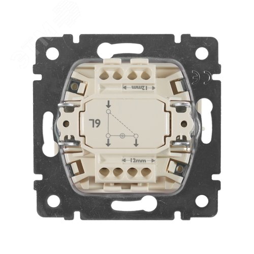 VALENA Переключатель одноклавишный с подсветкой в рамку слоновая кость (774326) 3