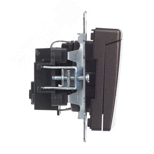 BRITE Розетка с заземлением с защитными шторками и крышкой 16А IP20 РСбш10-3-БрТБ темная бронза - фото 6