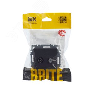 BRITE Розетка двойная TV+SAT РТВ/РСп12-БрГ графит - фото 7