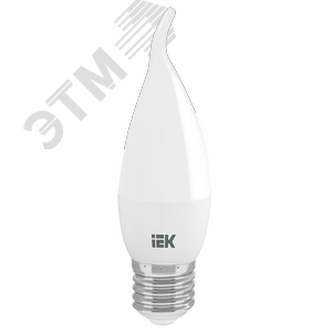 Лампа светодиодная LED 7вт Е27 тепло-белый матовая свеча на ветру ECO 2