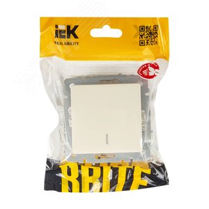 BRITE Выключатель одноклавишный с индикацией 10А ВС10-1-1-БрКр бежевый - фото 6