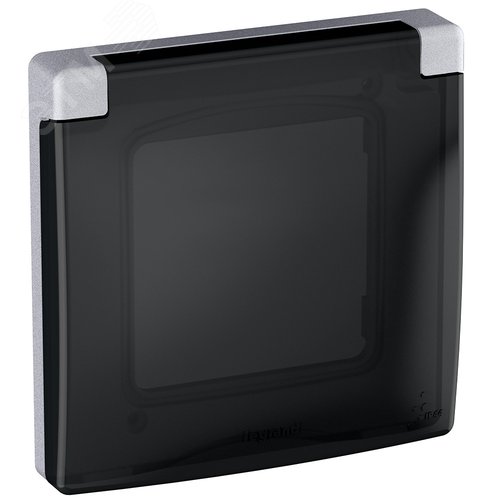 Рамка с защитной крышкой IP 44 Inspiria алюминий | 673922 | Legrand - Legrand